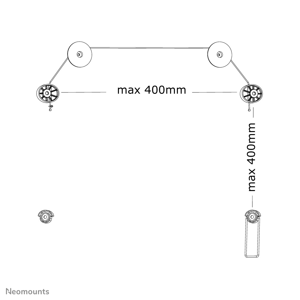 Neomounts PLASMA-W800 Soporte de pared para TV 32-55" - fijo